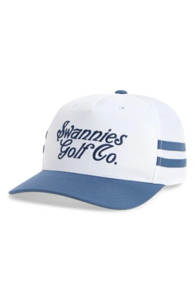 Swannies Scheeler Snapback Baseball Cap In White