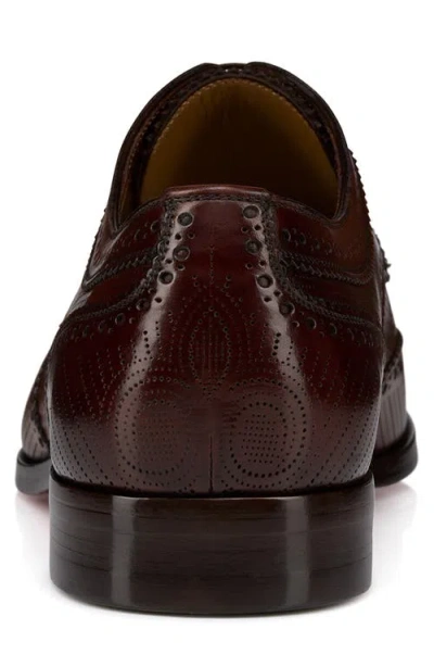Christian Louboutin Grave Perforated Wingtip Derby In Brown