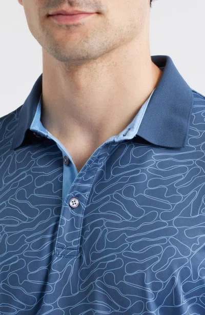 Swannies Mumford Performance Golf Polo In Blue