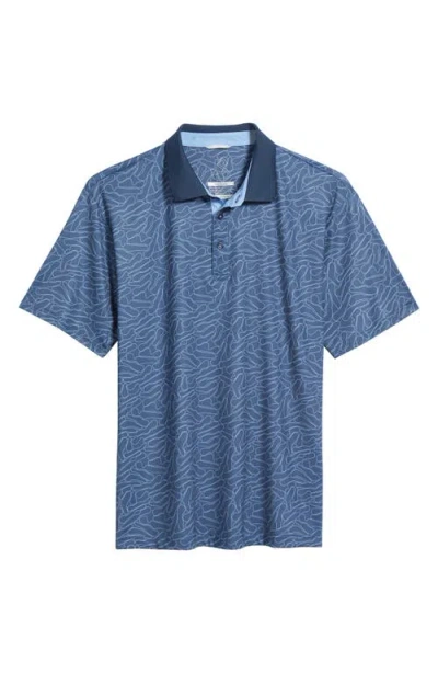 Swannies Mumford Performance Golf Polo In Blue