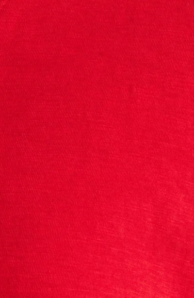 Eileen Fisher Easy V-neck Organic Cotton T-shirt In Red