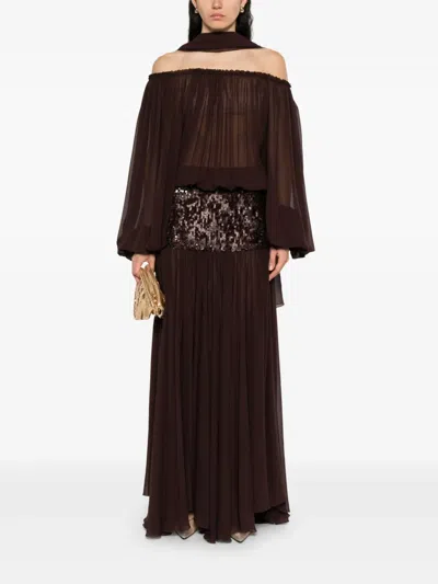 Atu Body Couture Sequin-embellished Off-shoulder Dress