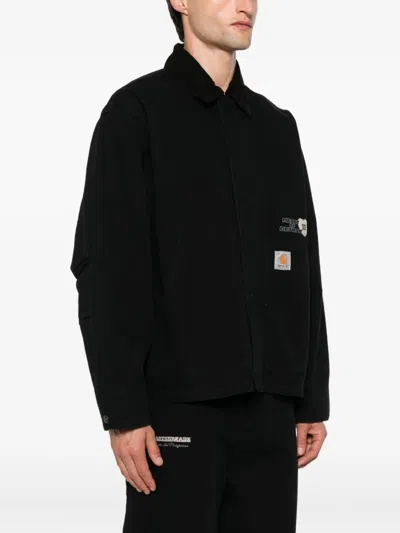 Carhartt Work In Progress Og Arcan Graphic Organic Cotton Canvas Jacket In Black