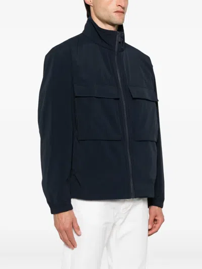 Hugo Boss Zip-front Pocket Jacket In Black