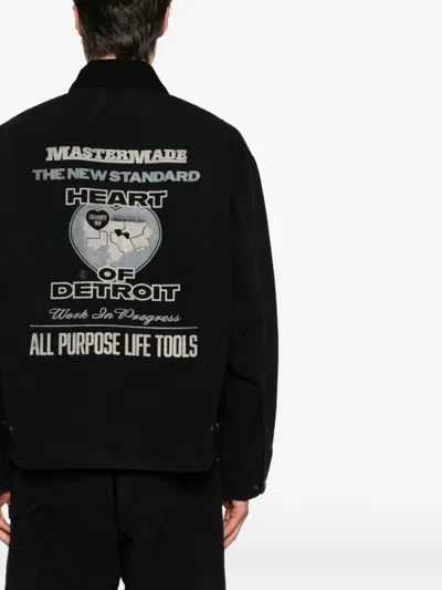 Carhartt Work In Progress Og Arcan Graphic Organic Cotton Canvas Jacket In Black