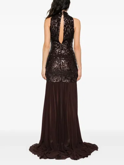 Atu Body Couture Sequinned High-neck Dress