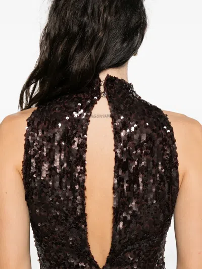 Atu Body Couture Sequinned High-neck Dress