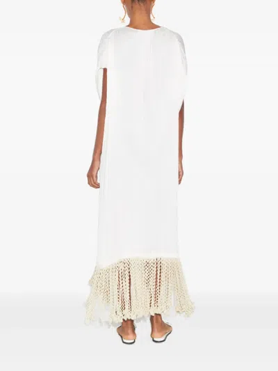Tory Burch V-neck Beach Dress In White