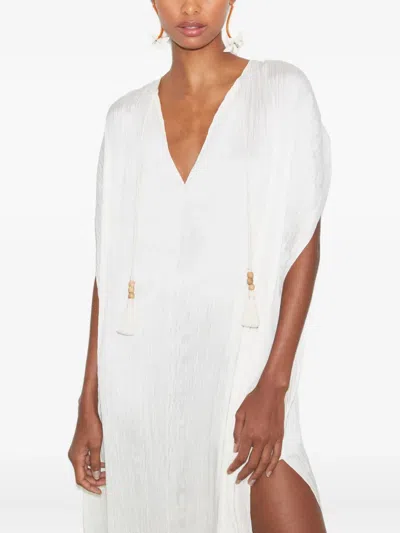 Tory Burch V-neck Beach Dress In White