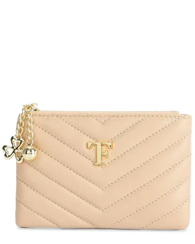 Tiffany & Fred Paris Quilted Leather Wallet In Yellow