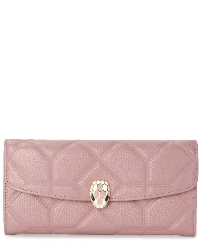 Tiffany & Fred Paris Quilted Leather Wallet In Red