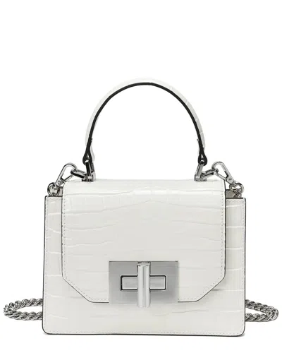 Tiffany & Fred Paris Croc-embossed Patent Satchel