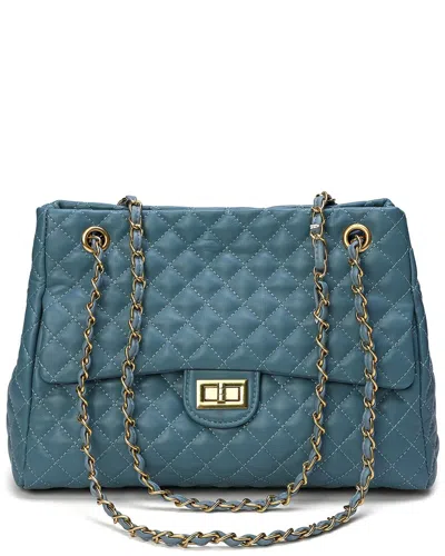 Tiffany & Fred Paris Full-grain Quilted Leather Tote