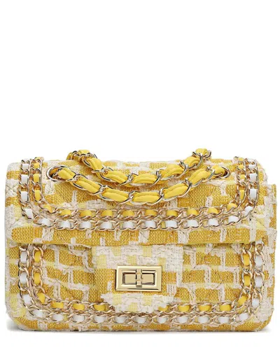 Tiffany & Fred Paris Tweed & Leather Shoulder Bag