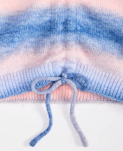 With Jules Big Girls Drawstring Rainbow Sweater In Blue