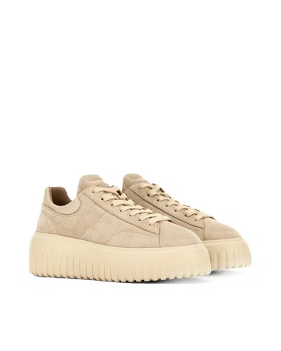 Hogan Low Top Platform Sole Sneakers In Neutral