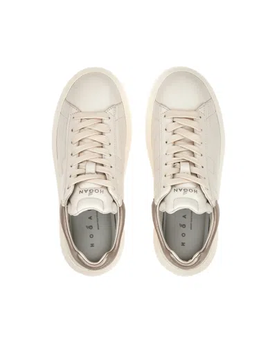 Hogan H-stripes Low-top Sneakers In Neutral