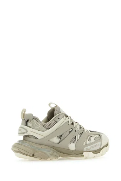 Balenciaga Two Tone Synthetic Leather And Fabric Sneakers