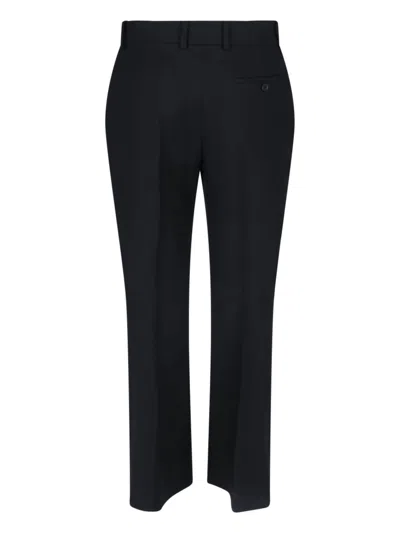 Alexander Mcqueen Wide-leg Pant In Wool Blend In Black