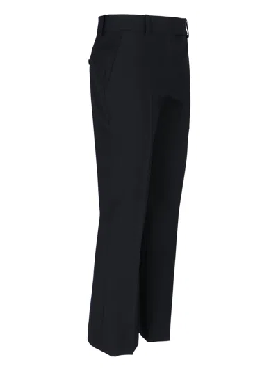 Alexander Mcqueen Wide-leg Pant In Wool Blend In Black