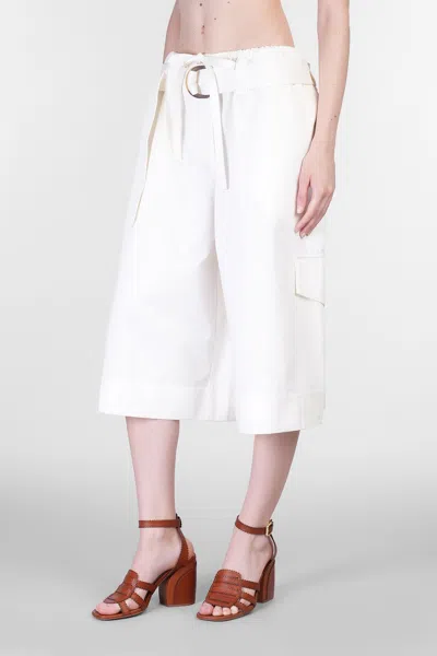 Zimmermann Shorts In White Cotton In White