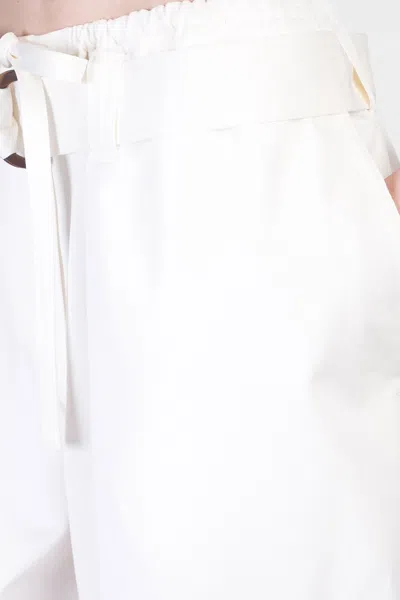 Zimmermann Shorts In White Cotton In White