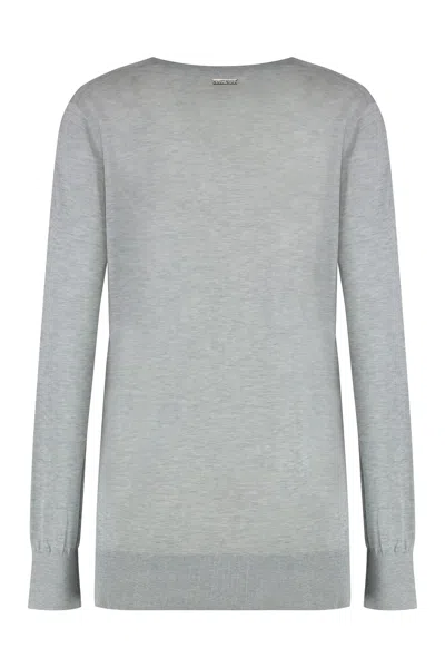 Michael Michael Kors Fine-knit Sweater In Gray
