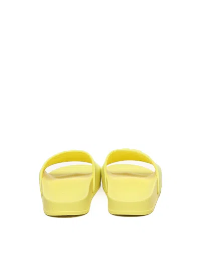 Pinko Round Toe Slippers In Yellow