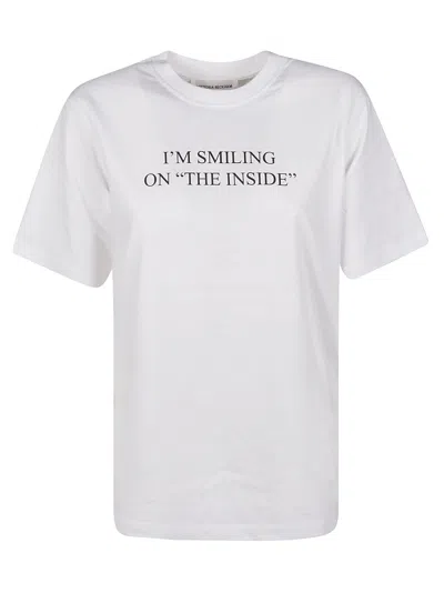 Victoria Beckham Smiling On The Inside Cotton T-shirt In White