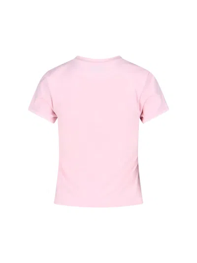 Coperni Crew Neck Fitted Silhouette Short Sleeves In Pink