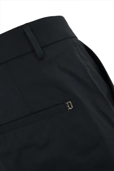 Dondup Pablo Trousers In Regular Poplin In Blue