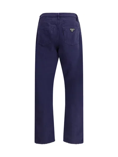 Prada Men Straight Leg Tapered Jeans In Blue