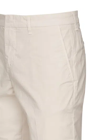Fay Cotton Poplin Capri Pants In Neutral
