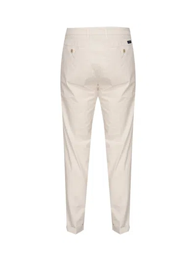 Fay Cotton Poplin Capri Pants In Neutral