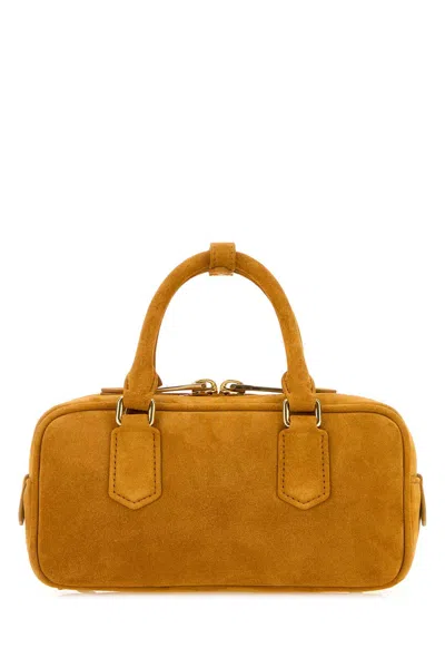 Miu Miu Mustard Suede Arcadie Handbag
