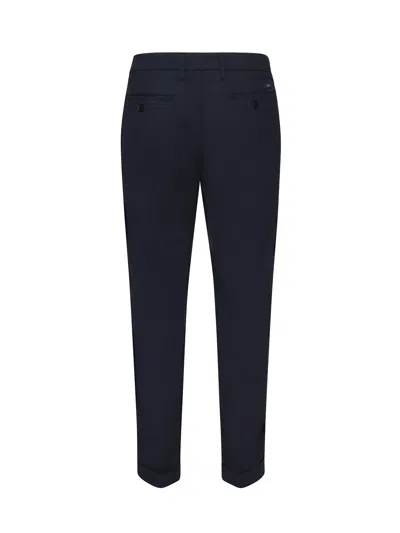 Fay Cotton Poplin Capri Pants In Blue