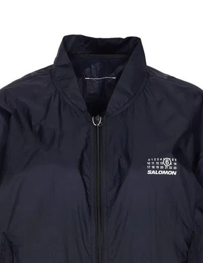 Mm6 Maison Margiela Mm6 X Salomon Edition Bomber Jacket Black In Black
