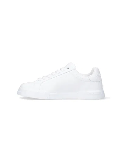 Dolce & Gabbana Portofino Light White Sneakers With Logo Patch On The Tongue And Tonal Logo Lettering On The Heel In