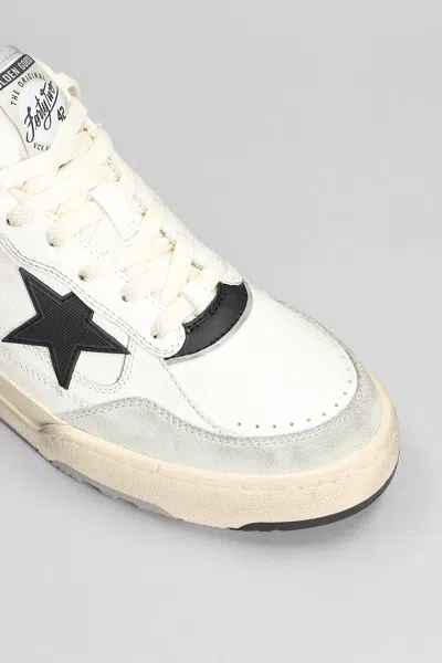 Golden Goose Forty 2 Sneakers In White Leather And Fabric In White