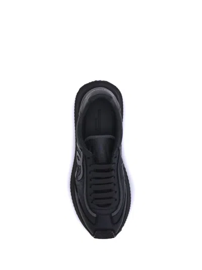 Dolce & Gabbana Low-top Nylon Sneakers With Leather Inserts