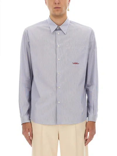 Valentino Striped Shirt With Embroidered Logo