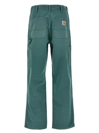 Carhartt Mens Silver Pine Brandon Wide-leg Relaxed-fit Denim Jeans In Green