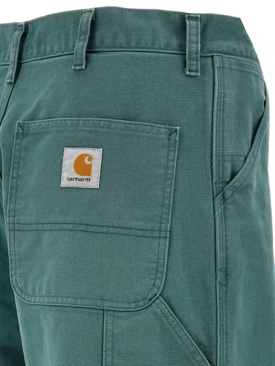 Carhartt Mens Silver Pine Brandon Wide-leg Relaxed-fit Denim Jeans In Green