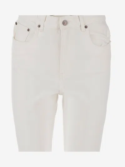 Tory Burch Stretch Denim Jeans In White