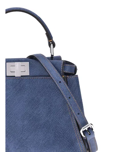 Fendi Peekaboo Mini Handbag In Blue