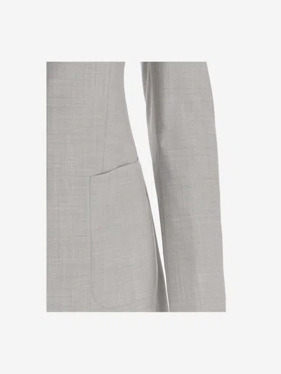 Tagliatore Virgin Wool Jacket In Gray