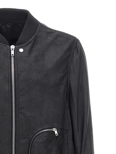 Rick Owens Bauhaus Flight Casual Jackets And Parka Black In Black