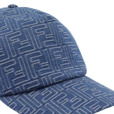 Fendi Ff Denim Baseball Hat In Blue | ModeSens
