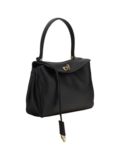 Balenciaga Women's Leather Rodeo Handbag In Black