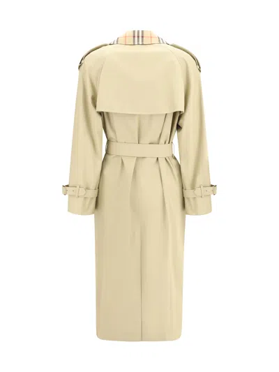 Burberry Check Collar Long Castleford Trench Coat Clothing